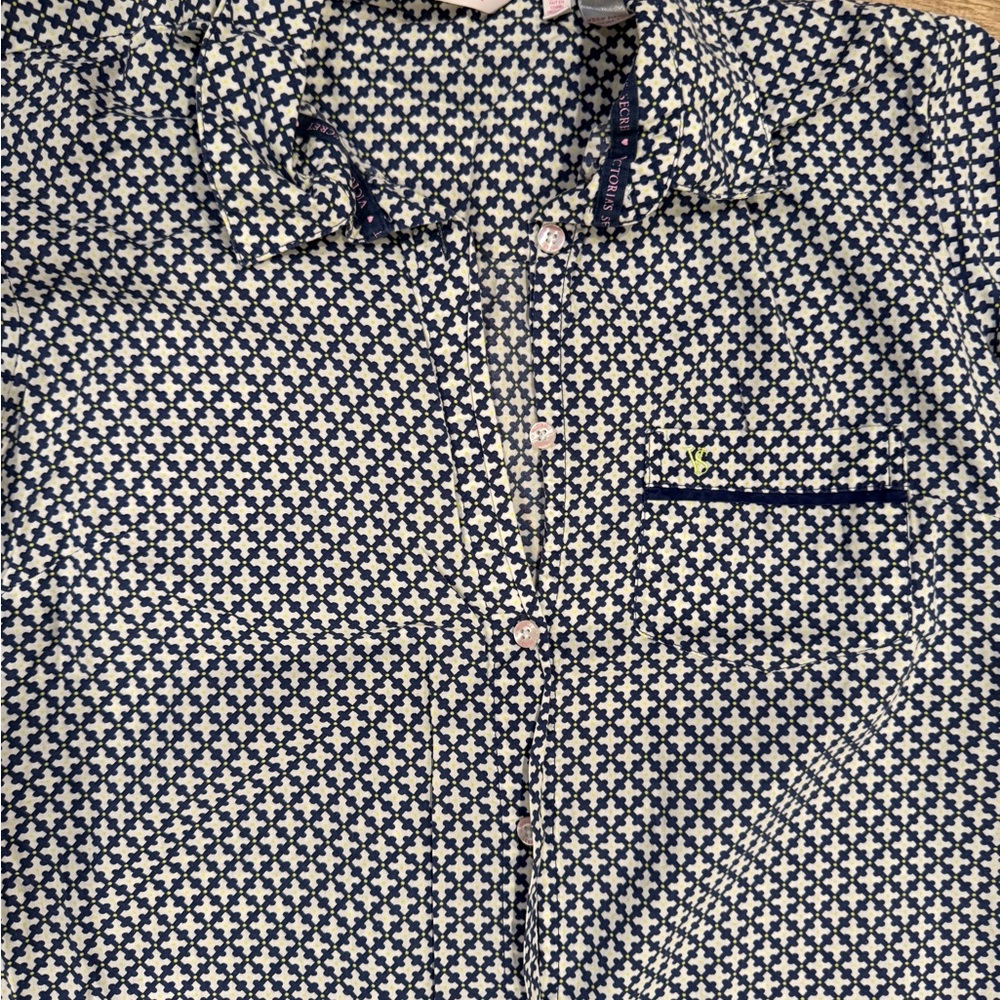 Victoria's Secret Blue Patterned Pajama Dress